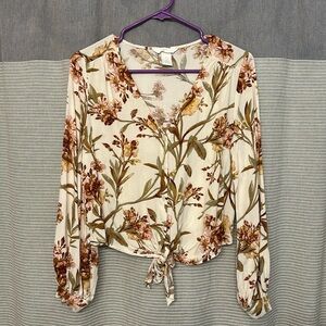 H&M Fall Floral Blouse Size 4